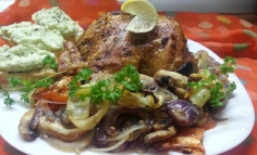 Pui cu lamaie si crema de avocado