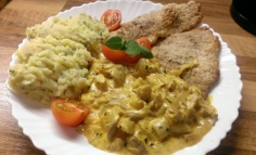 Cotlet de porc cu papricas de ciuperci