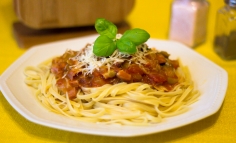 Bavette cu șuncă și ciuperci