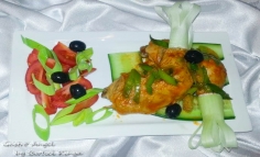 Pulpe de pui cu praz