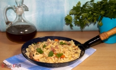 Macaroane cu piept de pui și ciuperci