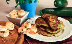 Chiftele de dovleac cu creveți cu vin alb