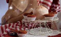 Muffin cu rom din făină de cocos