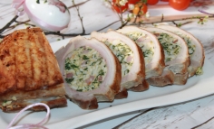 Fleica umplutăt cu cremă de ouă cu leurdă