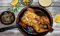 Pui întreg cu portocale