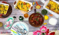 Ciolan fiert în bere cu cartofi fierți și prăjiți